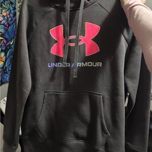 Under Armour Gray Hoodie with Pink Accents